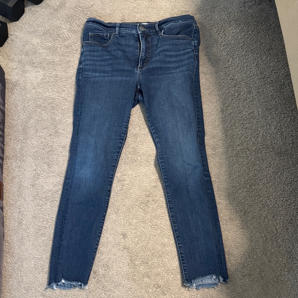 LOFT Dark Blue Skinny Jeans